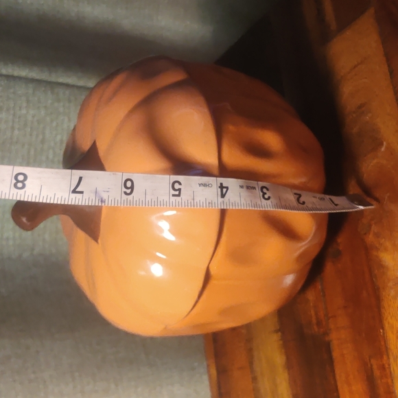 Ceramic Pumpkin Pot with Lid By Whimsical Cupboard - Picture 5 of 5